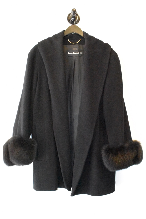 Basic Black Louis Feraud Coat, size 6