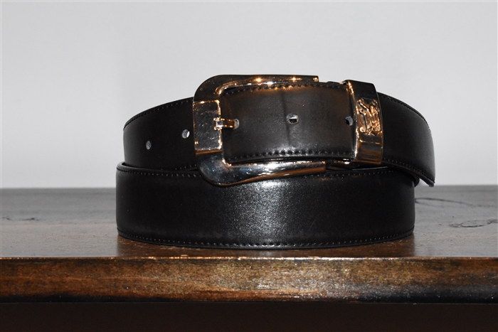 Black Leather Gianni Versace - Vintage Belt, size L