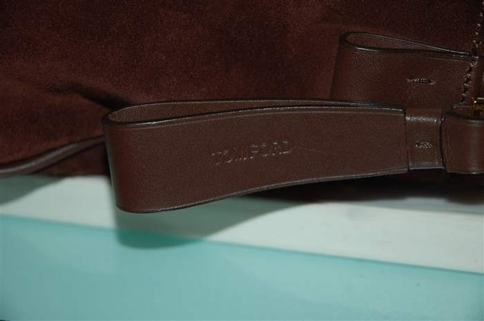 Brown Suede Tom Ford Briefcase, size S