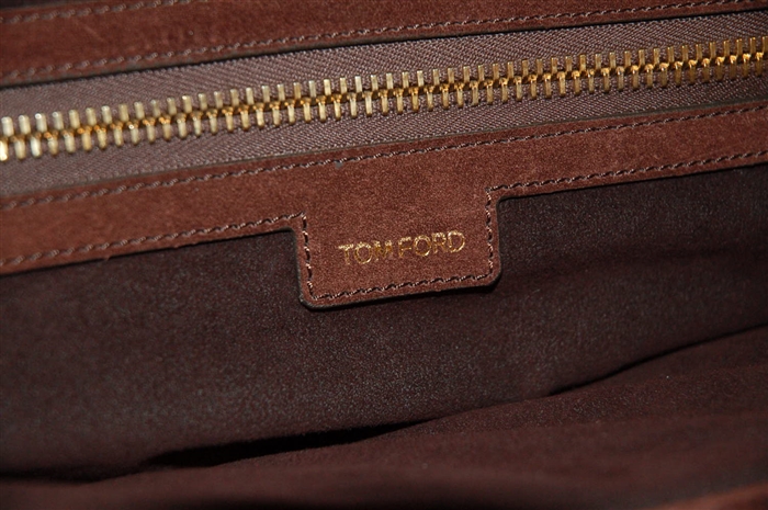 Brown Suede Tom Ford Briefcase, size S
