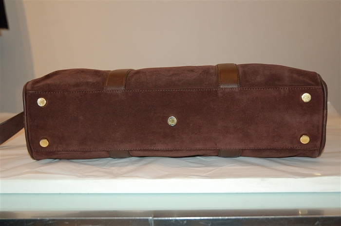 Brown Suede Tom Ford Briefcase, size S