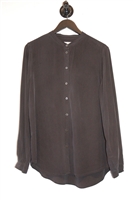 Basic Black Equipment Silk Shirt, size L