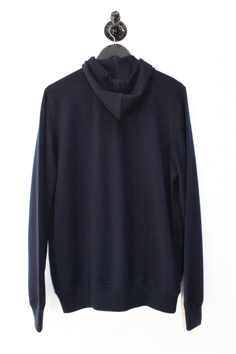 Navy Brunello Cucinelli Cashmere Hoodie, size L