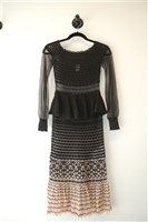 Black & Nude Alexander McQueen Off-Shoulder Dress, size XS