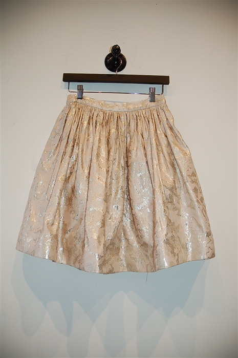 Beige Shimmer Alice + Olivia A-Line Skirt, size 4