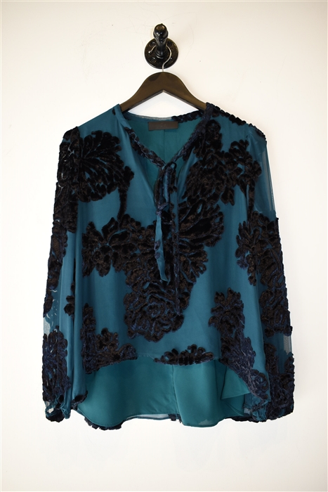 Deep Teal Co Blouse, size S