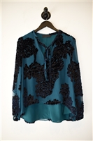 Deep Teal Co Blouse, size S