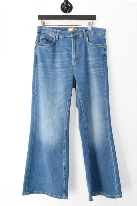 Faded Denim Cambio Wide-Leg, size 32