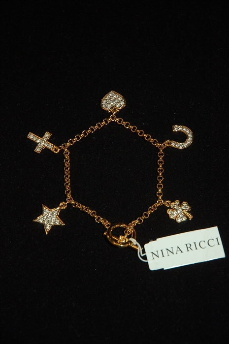 Gold Nina Ricci Bracelet, size O/S