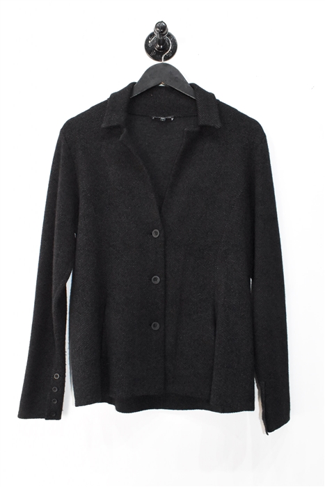 Charcoal Stripe Eileen Fisher Jacket, size M