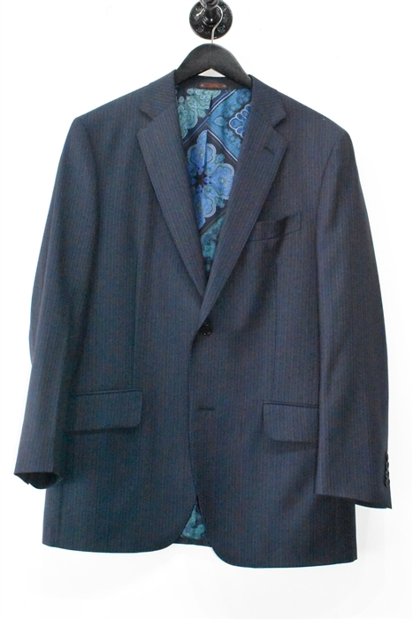 Navy Stripe Etro Two-Piece Suit, size 40