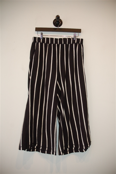 Black & White Eileen Fisher Wide-Leg Trousers, size S