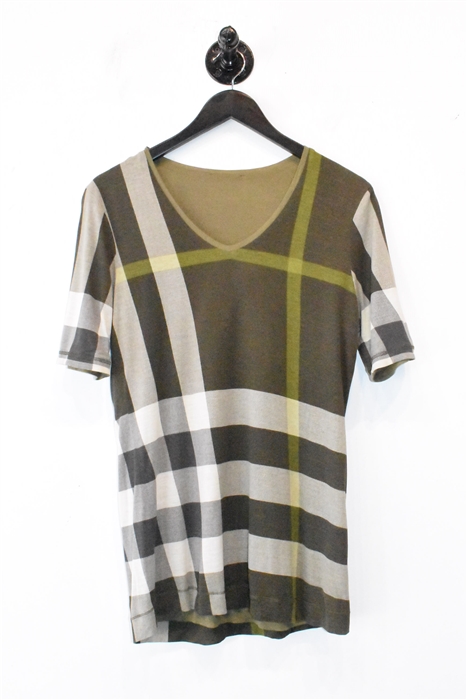 Olive Check Burberry T-Shirt, size M