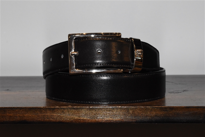 Black Leather Gianni Versace - Vintage Belt, size L