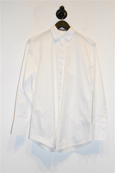 Bright White Valentino Button Shirt, size M
