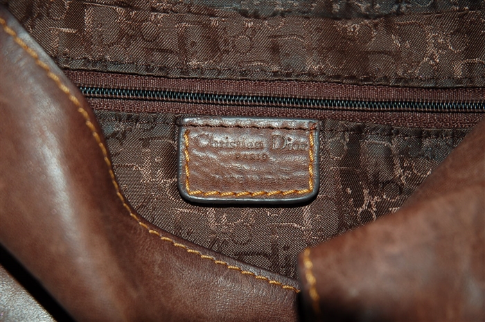 Aged Leather Dior Saddle Bag, size M