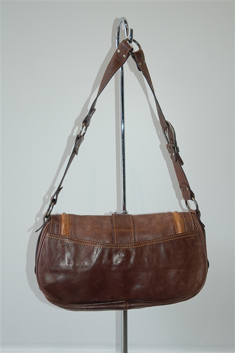 Aged Leather Dior Saddle Bag, size M