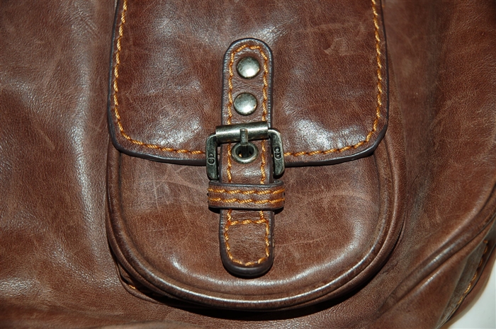 Aged Leather Dior Saddle Bag, size M