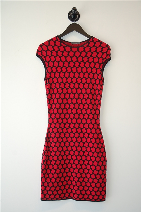 Red & Black Alexander McQueen Sheath Dress, size S