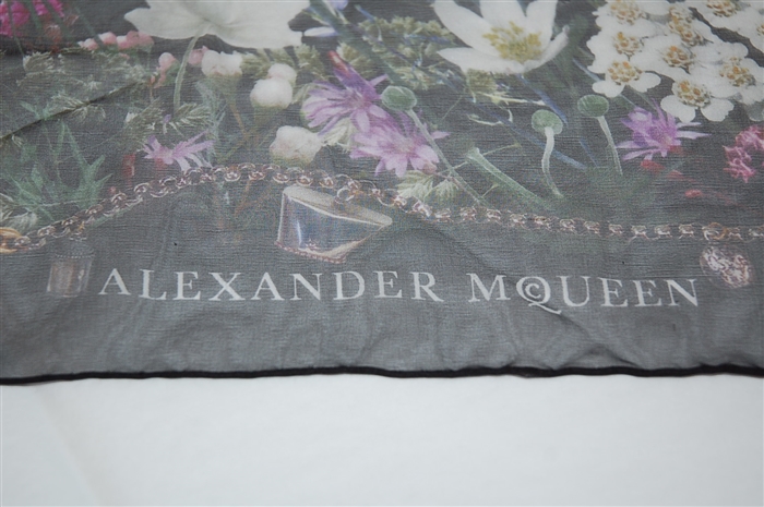 Floral Alexander McQueen Silk Scarf, size O/S