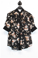 Floral Givenchy Short-Sleeved Top, size 2