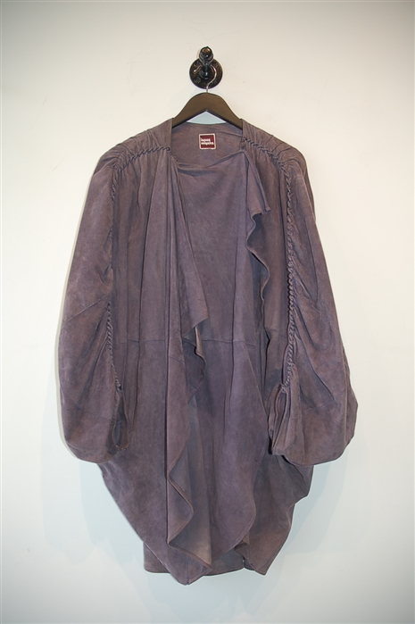 Lavender Issey Miyake - Vintage Leather Coat, size L