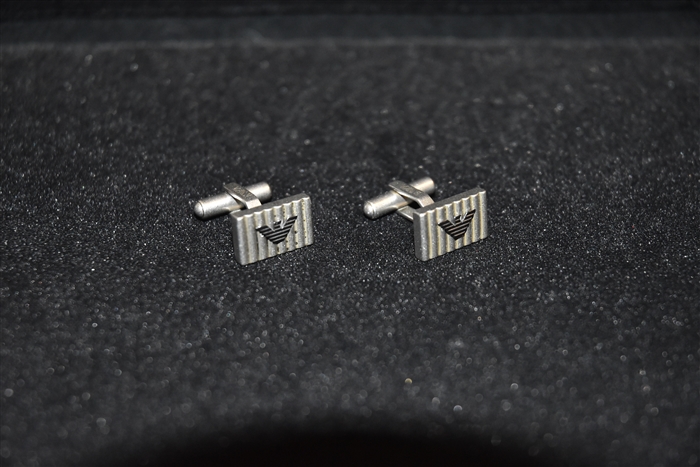 Steel Emporio Armani Cufflinks, size O/S