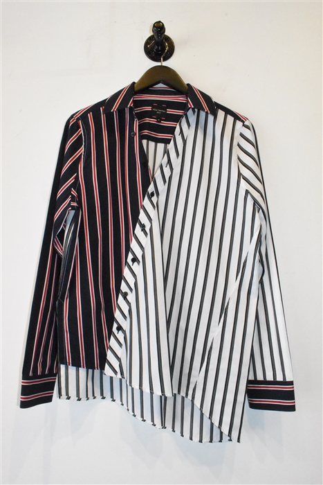 Striped Pink Tartan Button Shirt, size 8