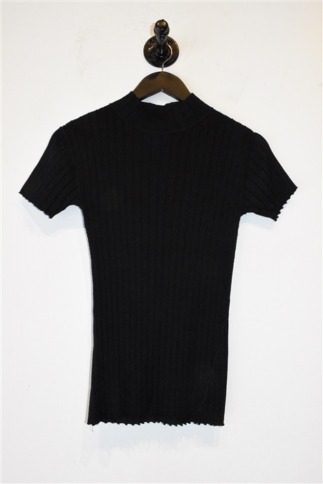 Basic Black Rag & Bone Short-Sleeved Top, size S