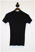 Basic Black Rag & Bone Short-Sleeved Top, size S