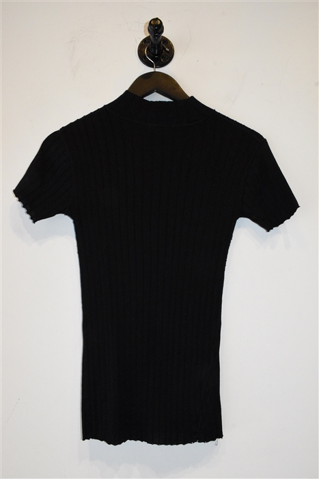 Basic Black Rag & Bone Short-Sleeved Top, size S