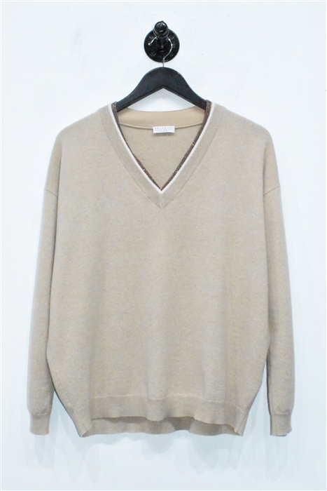 Beige Brunello Cucinelli Pullover, size M