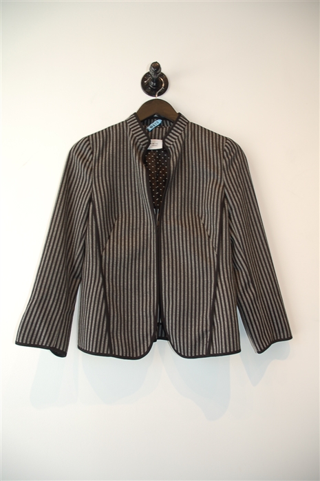Black & Gray Akris - Punto Dress Jacket, size 4