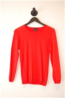 Bright Orange Pink Tartan Pullover, size S