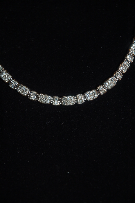 Rhodium Nina Ricci Necklace, size O/S