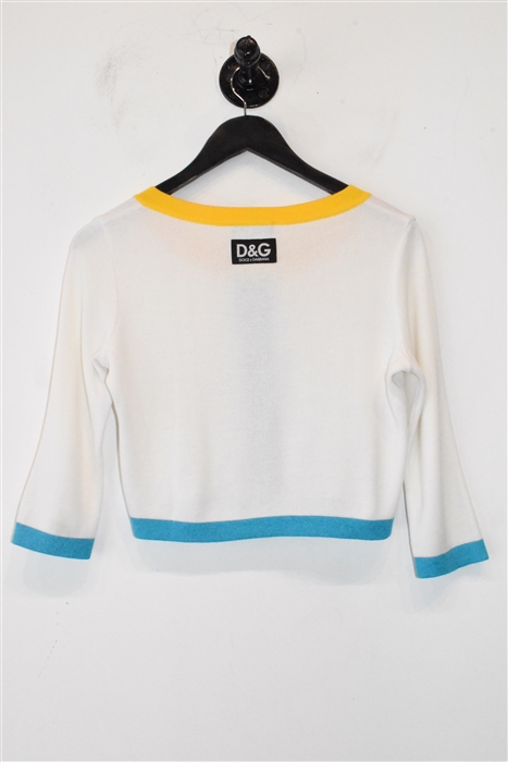 Soft White D&G - Dolce & Gabbana Cardigan, size S
