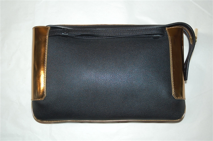 Black & Gold Lanvin Clutch, size L
