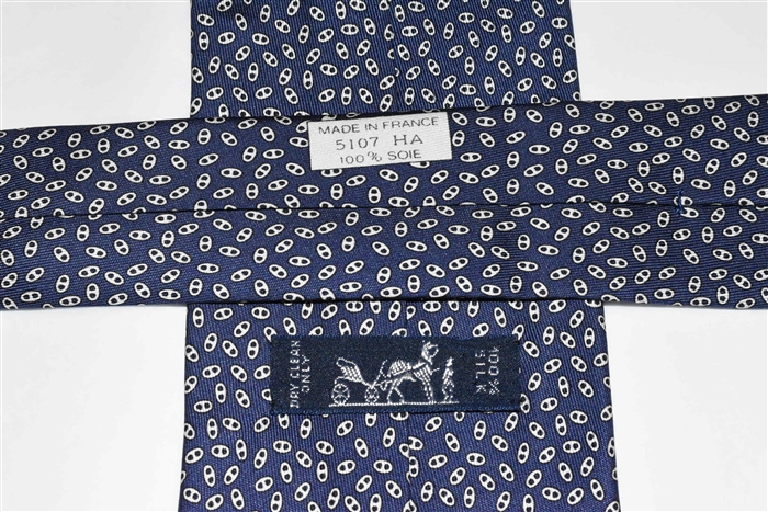 Navy Hermes Tie, size O/S