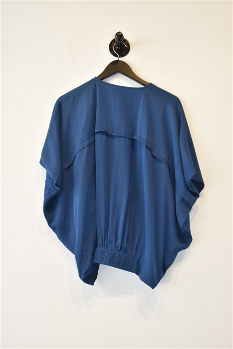 Dusk Blue Diane von Furstenberg Short-Sleeved Top, size XS