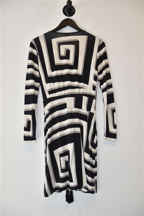 Geometric Diane von Furstenberg Faux-Wrap Dress, size 4
