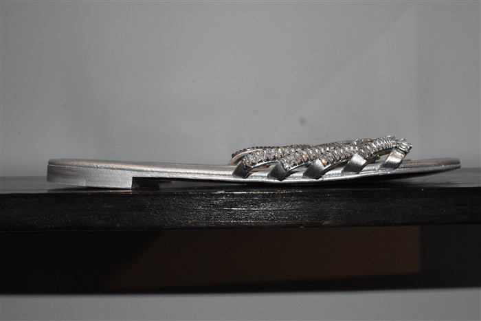 Metallic Silver Giuseppe Zanotti Sandals, size 8