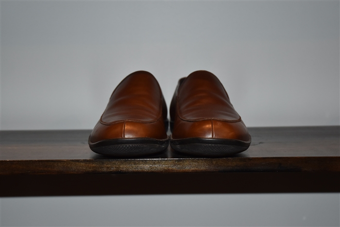 Whiskey Prada Loafer, size 10