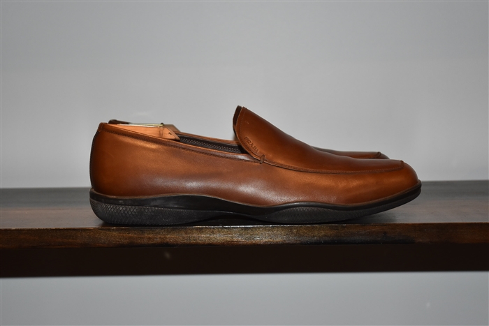Whiskey Prada Loafer, size 10