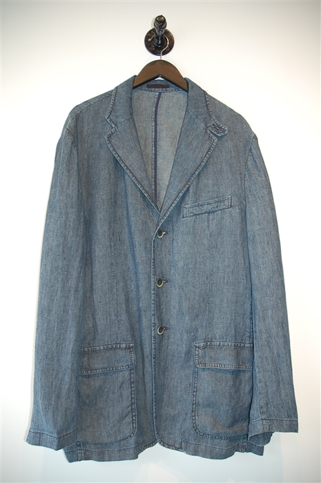 Denim Blue Corneliani Blazer Jacket, size 2XL
