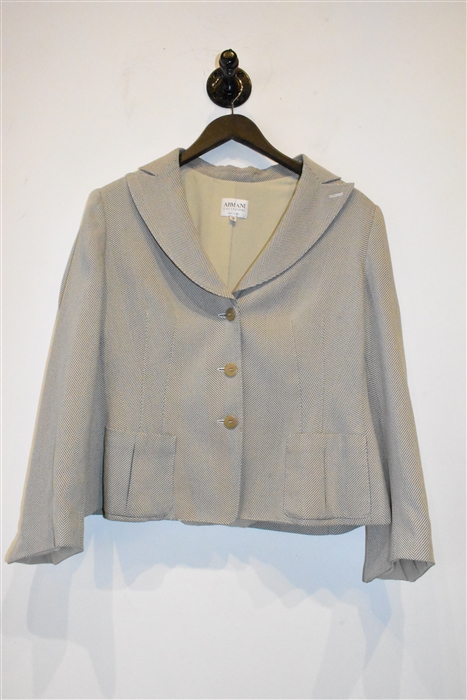 Herringbone Armani Collezioni Jacket, size 12