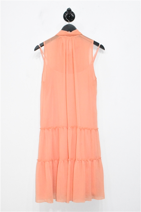 Orange Sorbet See by Chloe Drop Waist Dress, size 8