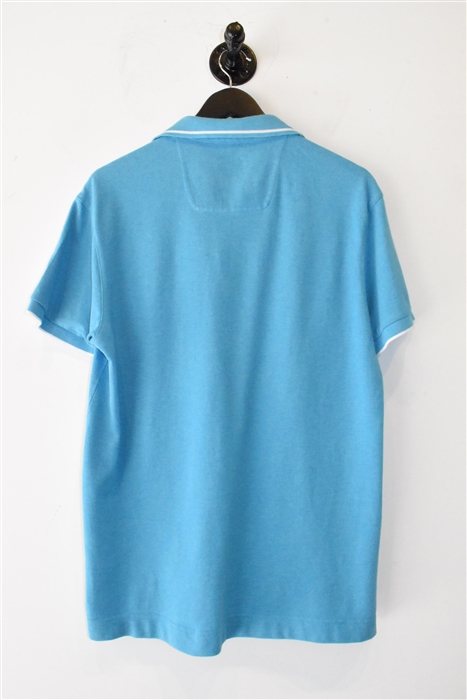 Ocean Blue Z Zegna Polo, size L