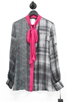 Patchwork Marina Rinaldi Button Blouse, size 12