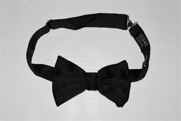 Black Satin Giorgio Armani Bow Tie, size O/S