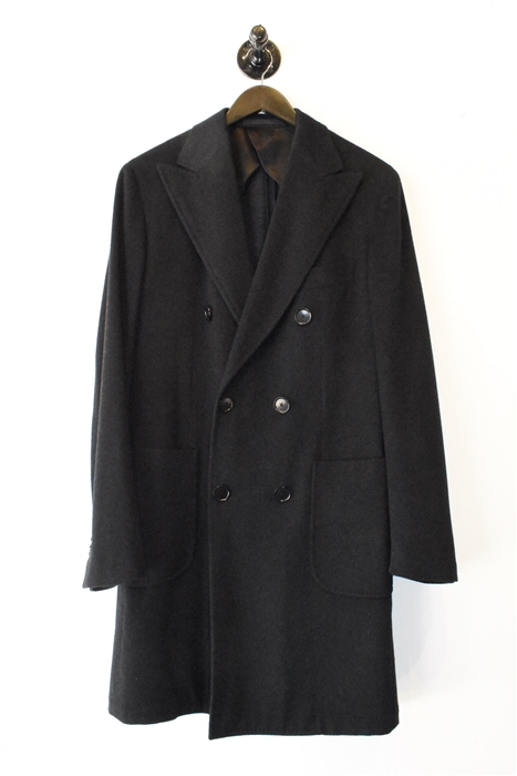 Basic Black Pal Zileri Cashmere Coat, size L